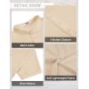 imageCOOFANDY Mens Casual Henley Shirt Short Sleeve Linen Shirt Band Collar Summer Hippie Beach TShirtsBeige