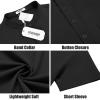 imageCOOFANDY Mens Casual Henley Shirts Band Collar Short Sleeve TShirts Summer Stylish Beach Hippie ShirtBlack Tees