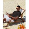 imageCOOFANDY Mens Casual Henley Shirts Short Sleeve Summer Beach TShirts Banded Collar Henleys Button Tee ShirtBlack