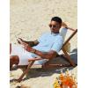 imageCOOFANDY Mens Casual Henley Shirts Short Sleeve Summer Beach TShirts Banded Collar Henleys Button Tee ShirtBlue