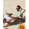 imageCOOFANDY Mens Casual Henley Shirts Short Sleeve Summer Beach TShirts Banded Collar Henleys Button Tee ShirtLight Green
