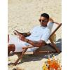 imageCOOFANDY Mens Casual Henley Shirts Short Sleeve Summer Beach TShirts Banded Collar Henleys Button Tee ShirtSky Blue