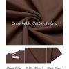 imageCOOFANDY Mens Casual Henley TShirts Summer Short Sleeve Cotton Shirts Basic Button Tee TopsBrown