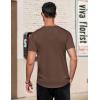 imageCOOFANDY Mens Casual Henley TShirts Summer Short Sleeve Cotton Shirts Basic Button Tee TopsBrown