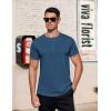 imageCOOFANDY Mens Casual Henley TShirts Summer Short Sleeve Cotton Shirts Basic Button Tee TopsDark Blue