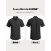 imageCOOFANDY Mens Casual Henley Tee Shirt Band Collar Short Sleeve Summer Beach Hippie T ShirtsBlack