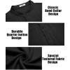 imageCOOFANDY Mens Casual Henley Tee Shirt Band Collar Short Sleeve Summer Beach Hippie T ShirtsBlack