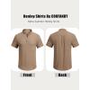 imageCOOFANDY Mens Casual Henley Tee Shirt Band Collar Short Sleeve Summer Beach Hippie T ShirtsKhaki