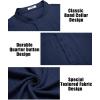 imageCOOFANDY Mens Casual Henley Tee Shirt Band Collar Short Sleeve Summer Beach Hippie T ShirtsNavy Blue