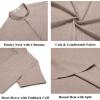 imageCOOFANDY Mens Casual Linen Henley Shirts Short Sleeve Band Collar Summer Beach Vacation TShirtsKhaki