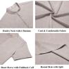 imageCOOFANDY Mens Casual Linen Henley Shirts Short Sleeve Band Collar Summer Beach Vacation TShirtsStone