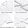 imageCOOFANDY Mens Casual Linen Henley Shirts Short Sleeve Band Collar Summer Beach Vacation TShirtsWhite