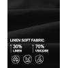 imageCOOFANDY Mens Casual Linen Shorts Elastic Waist Drawstring Loose Fit Summer Beach Vacation Shorts with PocketsZ WhiteBlack