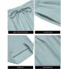 imageCOOFANDY Mens Casual Linen Summer Beach Pants Lightweight Drawstring Elastic Waist Yoga TrousersLight Green