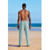imageCOOFANDY Mens Casual Linen Summer Beach Pants Lightweight Drawstring Elastic Waist Yoga TrousersLight Green