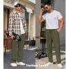 imageCOOFANDY Mens Casual Pants Waffle Knit Yoga Pants Lightweight Sweatpants Open Bottom Lounge TrousersArmy Green