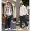imageCOOFANDY Mens Casual Pants Waffle Knit Yoga Pants Lightweight Sweatpants Open Bottom Lounge TrousersBlack