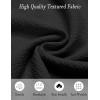 imageCOOFANDY Mens Casual Shorts Elastic Waist Drawstring Textured Summer Beach ShortBlack