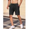 imageCOOFANDY Mens Casual Shorts Elastic Waist Drawstring Textured Summer Beach ShortBlack