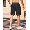 imageCOOFANDY Mens Casual Shorts Elastic Waist Drawstring Textured Summer Beach ShortBlack