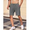 imageCOOFANDY Mens Casual Shorts Elastic Waist Drawstring Textured Summer Beach ShortDark Grey