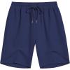 imageCOOFANDY Mens Casual Shorts Elastic Waist Drawstring Textured Summer Beach ShortNavy Blue