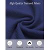 imageCOOFANDY Mens Casual Shorts Elastic Waist Drawstring Textured Summer Beach ShortNavy Blue
