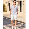 imageCOOFANDY Mens Casual Shorts Elastic Waist Drawstring Textured Summer Beach ShortWhite