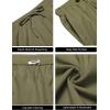 imageCOOFANDY Mens Casual Summer Beach Linen Shorts 9 Inch Lightweight Drawstring Elastic Waist Shorts with PocketsArmy Green