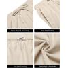 imageCOOFANDY Mens Casual Summer Beach Linen Shorts 9 Inch Lightweight Drawstring Elastic Waist Shorts with PocketsBeige