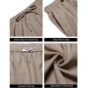 imageCOOFANDY Mens Casual Summer Beach Linen Shorts 9 Inch Lightweight Drawstring Elastic Waist Shorts with PocketsBrown
