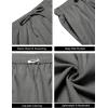 imageCOOFANDY Mens Casual Summer Beach Linen Shorts 9 Inch Lightweight Drawstring Elastic Waist Shorts with PocketsDeep Grey