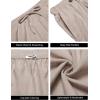 imageCOOFANDY Mens Casual Summer Beach Linen Shorts 9 Inch Lightweight Drawstring Elastic Waist Shorts with PocketsKhaki