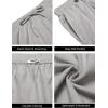 imageCOOFANDY Mens Casual Summer Beach Linen Shorts 9 Inch Lightweight Drawstring Elastic Waist Shorts with PocketsLight Grey