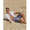 imageCOOFANDY Mens Casual Summer Beach Linen Shorts 9 Inch Lightweight Drawstring Elastic Waist Shorts with PocketsNavy Blue