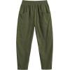 imageCOOFANDY Mens Corduroy Pants Elastic Waist Drawstring Harem Pants Fashion Loose Casual Long Trousers with 4 PocketsArmy Green