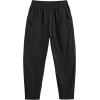 imageCOOFANDY Mens Corduroy Pants Elastic Waist Drawstring Harem Pants Fashion Loose Casual Long Trousers with 4 PocketsBlack