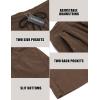 imageCOOFANDY Mens Corduroy Pants Elastic Waist Drawstring Harem Pants Fashion Loose Casual Long Trousers with 4 PocketsDark Brown