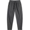 imageCOOFANDY Mens Corduroy Pants Elastic Waist Drawstring Harem Pants Fashion Loose Casual Long Trousers with 4 PocketsDark Grey