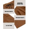 imageCOOFANDY Mens Corduroy Pants Elastic Waist Drawstring Harem Pants Fashion Loose Casual Long Trousers with 4 PocketsLight Brown