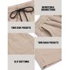 imageCOOFANDY Mens Corduroy Pants Elastic Waist Drawstring Harem Pants Fashion Loose Casual Long Trousers with 4 PocketsLight Khaki