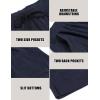 imageCOOFANDY Mens Corduroy Pants Elastic Waist Drawstring Harem Pants Fashion Loose Casual Long Trousers with 4 PocketsNavy Blue