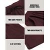 imageCOOFANDY Mens Corduroy Pants Elastic Waist Drawstring Harem Pants Fashion Loose Casual Long Trousers with 4 PocketsWine Red