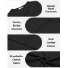 imageCOOFANDY Mens Cotton Henley TShirts Short Sleeve Button Casual Basic Tees Work Shirts with Split SideBlack