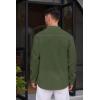 imageCOOFANDY Mens Cotton Linen Henley Shirt Casual Beach Hippie Shirts Long Sleeve TShirtsArmy Green