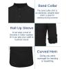 imageCOOFANDY Mens Cotton Linen Henley Shirt Casual Beach Hippie Shirts Long Sleeve TShirtsBlack