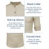imageCOOFANDY Mens Cotton Linen Henley Shirt Casual Beach Hippie Shirts Long Sleeve TShirtsKhaki Henley