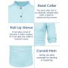 imageCOOFANDY Mens Cotton Linen Henley Shirt Casual Beach Hippie Shirts Long Sleeve TShirtsLight Blue Henley