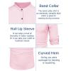 imageCOOFANDY Mens Cotton Linen Henley Shirt Casual Beach Hippie Shirts Long Sleeve TShirtsPink