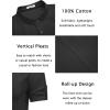 imageCOOFANDY Mens Cotton Linen Henley Shirt Short Sleeve Hippie Casual Band Collar Summer Beach TShirtsBlack